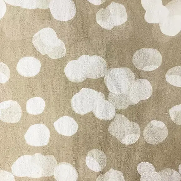 NWOT COS Shirt EU XL Relaxed-Fit Dot-Print Crinkle Pocket Button-Up Beige Cotton